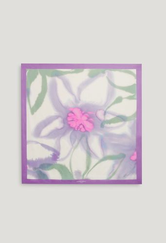 Foulard soie imprimé lilas - Claudie Pierlot - Modalova