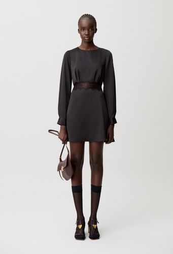 Robe courte fluide satinée - Claudie Pierlot - Modalova