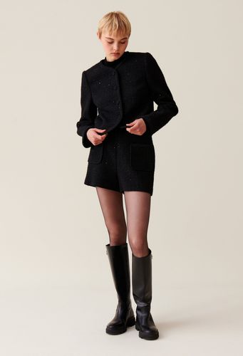 Veste droite noire tweed - Claudie Pierlot - Modalova