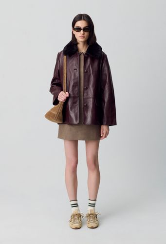 Veste large cuir - Claudie Pierlot - Modalova