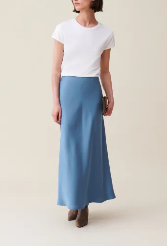 Jupe midi fluide satinée - Claudie Pierlot - Modalova