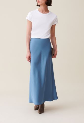 Jupe midi fluide satinée - Claudie Pierlot - Modalova