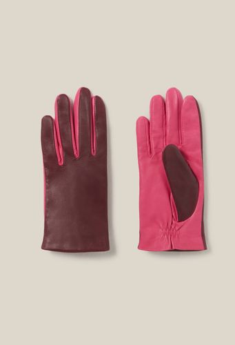 Gants bicolores cuir logo embossé - Claudie Pierlot - Modalova