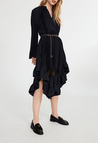 Robe plissée à volant - Claudie Pierlot - Modalova