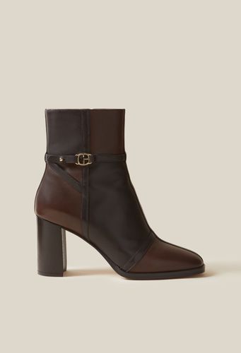 Bottines cuir vernis patchwork - Claudie Pierlot - Modalova