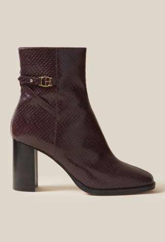 Bottines effet serpent cuir vernis - Claudie Pierlot - Modalova