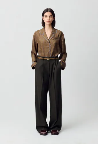 Chemise soie imprimée - Claudie Pierlot - Modalova