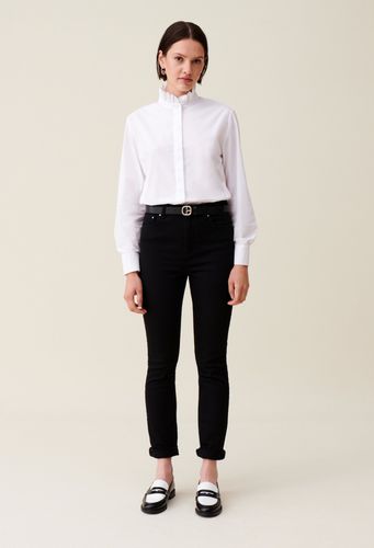 Chemise col volant blanche - Claudie Pierlot - Modalova