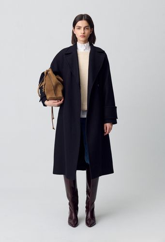 Manteau mi-long laine mélangée - Claudie Pierlot - Modalova