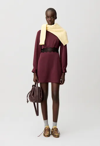 Robe courte fluide satinée - Claudie Pierlot - Modalova