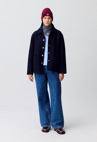 Manteau droit court laine - Claudie Pierlot - Modalova
