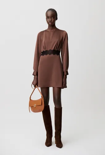 Robe courte fluide satinée - Claudie Pierlot - Modalova