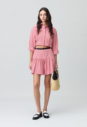 Jupe courte carreaux vichy - Claudie Pierlot - Modalova