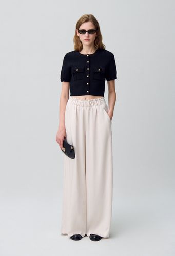 Pantalon large taille smockée - Claudie Pierlot - Modalova