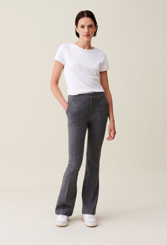 Pantalon flare près du corps gris - Claudie Pierlot - Modalova