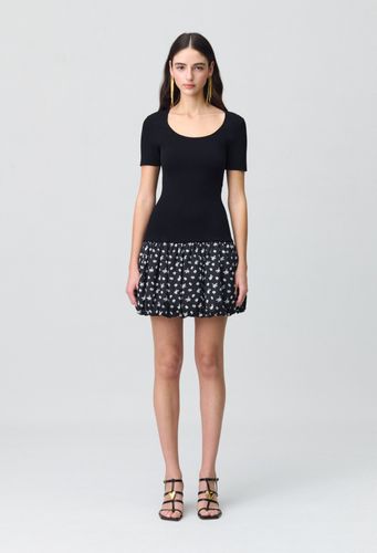 Robe courte boule à fleurs - Claudie Pierlot - Modalova
