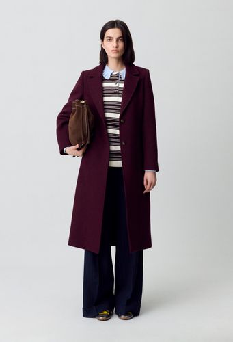 Manteau long croisé laine - Claudie Pierlot - Modalova