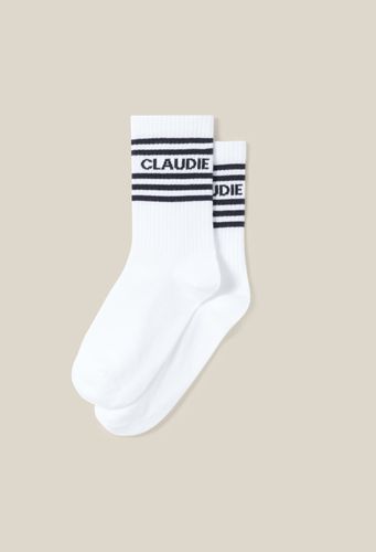 Chaussettes sport rayée marine - Claudie Pierlot - Modalova