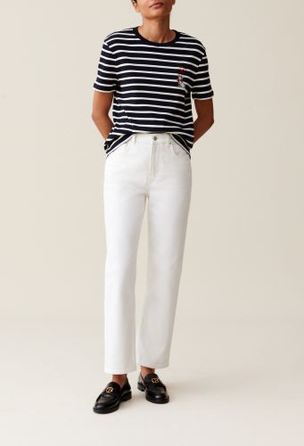 T-shirt marinière broderie Jean Toto - Claudie Pierlot - Modalova