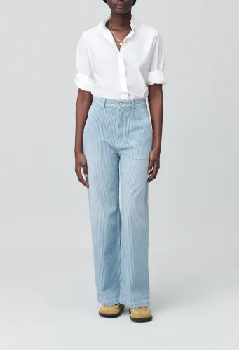 Jean large délavé - Claudie Pierlot - Modalova