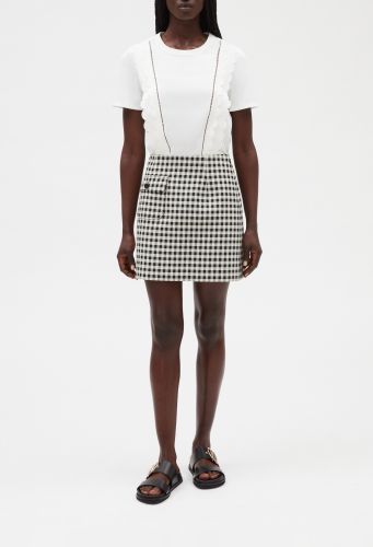Jupe courte vichy - Claudie Pierlot - Modalova