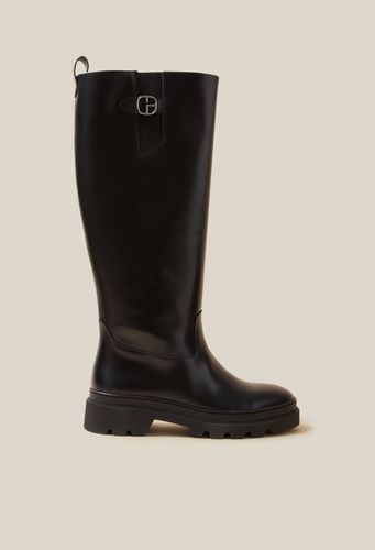 Bottes hautes cuir lisse - Claudie Pierlot - Modalova