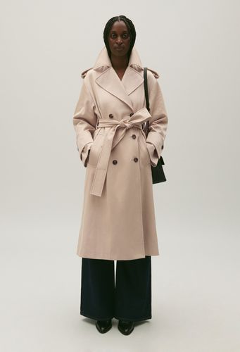 Trench long coton beige - Claudie Pierlot - Modalova