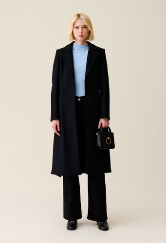 Manteau long ceinture bleu marine - Claudie Pierlot - Modalova