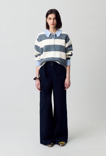 Pull polo large rayures - Claudie Pierlot - Modalova