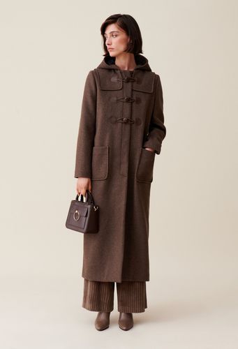 Manteau long marron à capuche - Claudie Pierlot - Modalova