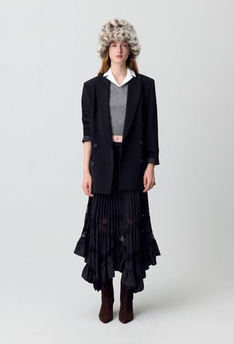 Jupe longue plissée asymétrique - Claudie Pierlot - Modalova