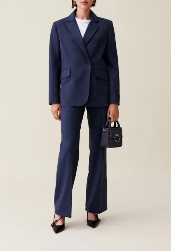 Veste tailleur croisée marine - Claudie Pierlot - Modalova