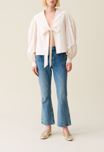 Blouse col V à nouer - Claudie Pierlot - Modalova