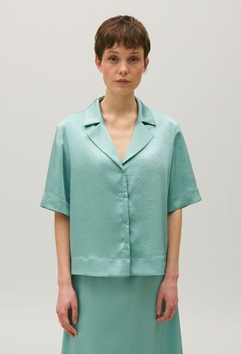 Chemise fluide satinée vert d'eau - Claudie Pierlot - Modalova