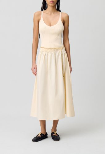 Robe mi-longue buste maille - Claudie Pierlot - Modalova