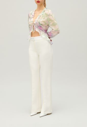 Pantalon droit tailleur blanc - Claudie Pierlot - Modalova
