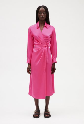 Robe midi portefeuille rose - Claudie Pierlot - Modalova