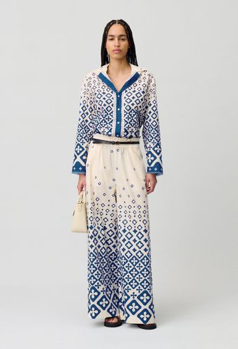 Pantalon large fluide imprimé - Claudie Pierlot - Modalova