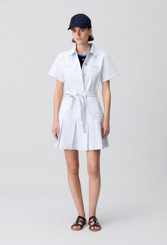 Robe courte denim à plis - Claudie Pierlot - Modalova
