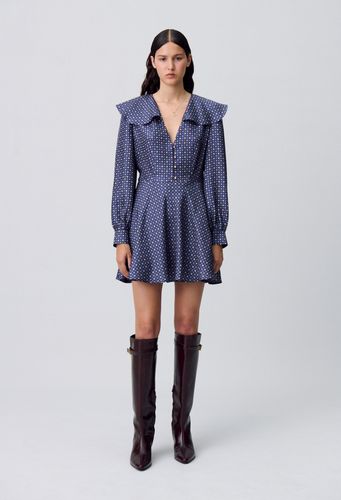 Robe courte soie imprimée - Claudie Pierlot - Modalova