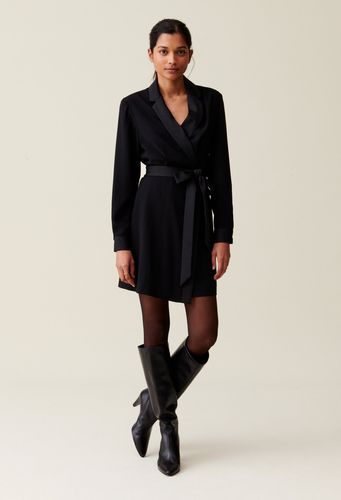 Robe cache-caur col tailleur - Claudie Pierlot - Modalova