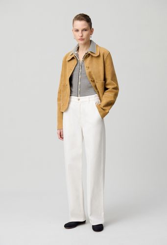 Veste en cuir suède - Claudie Pierlot - Modalova