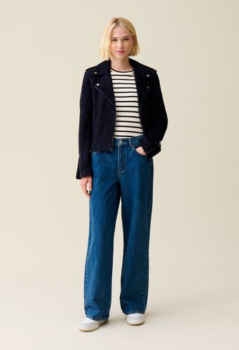 Veste perfecto cuir suède - Claudie Pierlot - Modalova