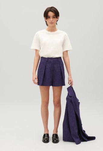 Short carreaux indigo - Claudie Pierlot - Modalova