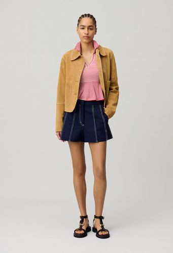 Short contrasté à plis - Claudie Pierlot - Modalova