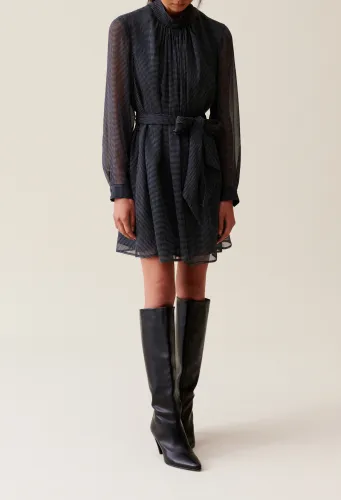 Robe fluide col lavallière - Claudie Pierlot - Modalova
