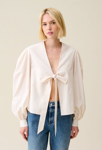 Blouse col V à nouer - Claudie Pierlot - Modalova