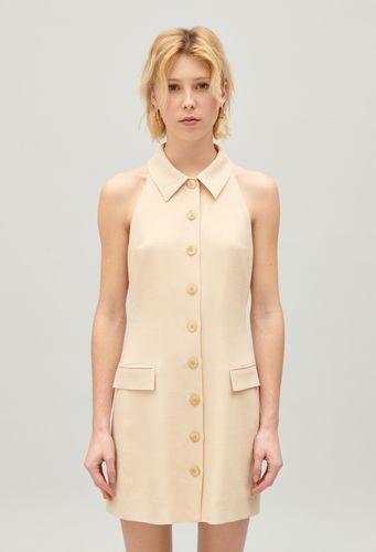 Robe courte boutons beige - Claudie Pierlot - Modalova