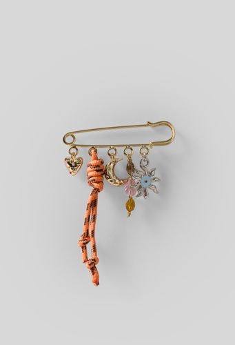 Broche métal et pierres naturelles - Claudie Pierlot - Modalova