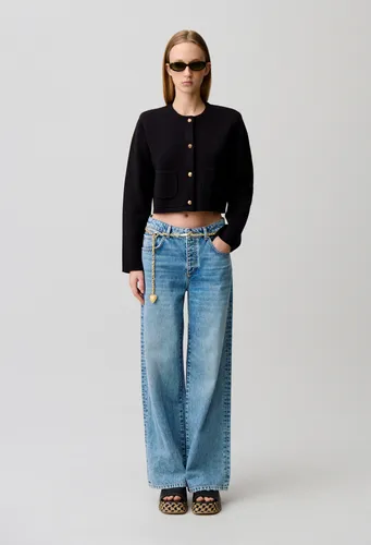 Jean denim droit large délavé - Claudie Pierlot - Modalova